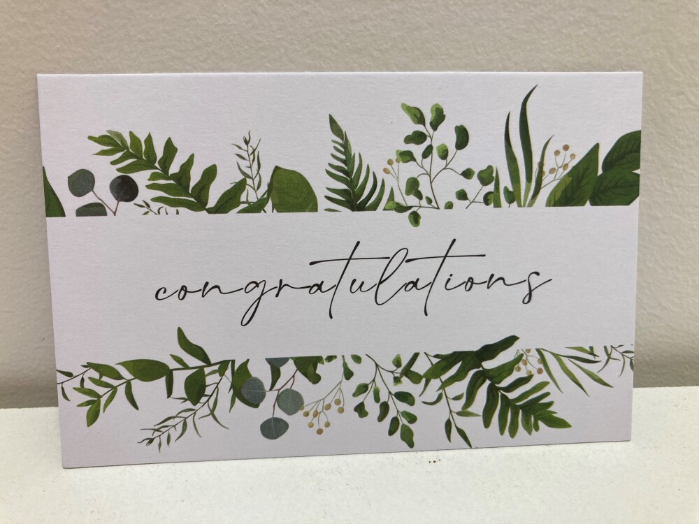 Congratulations Greenery Card