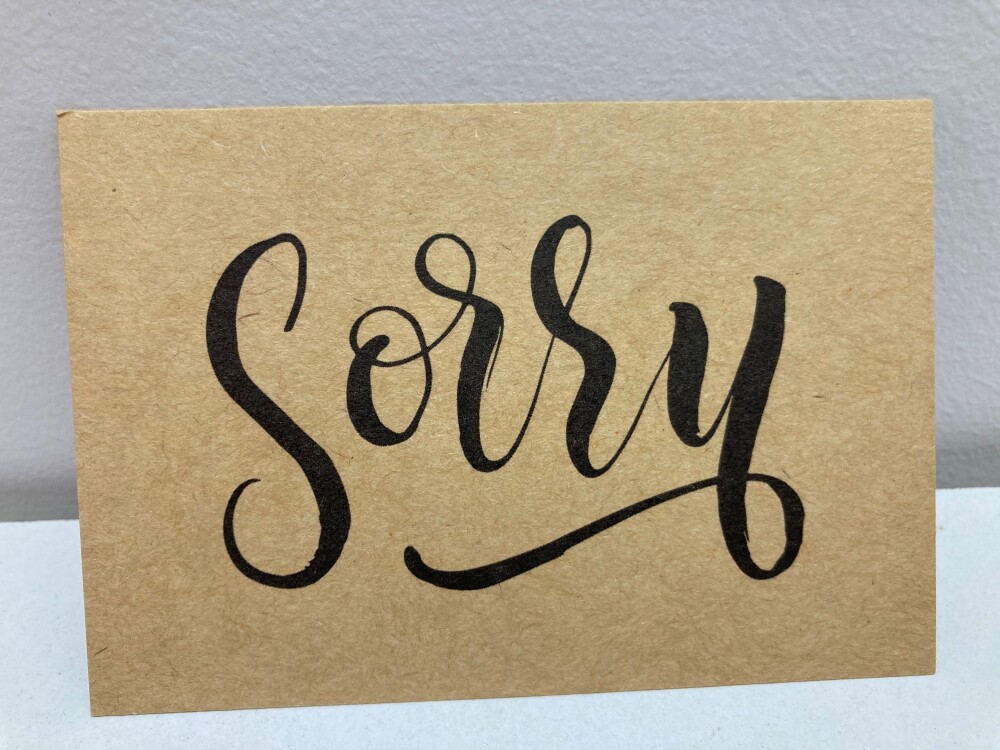 Sorry Card